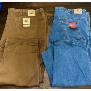 (2) LIBERTY BLUES 58-60 Hemmed To 28.5 Inseam Big & Tall Size, Denim Jeans NWT